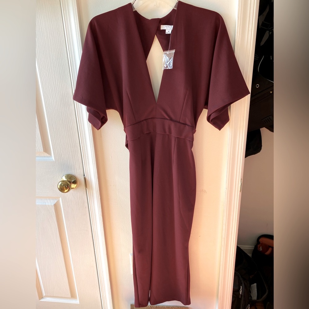 Favlux medium plunge neck midi dress